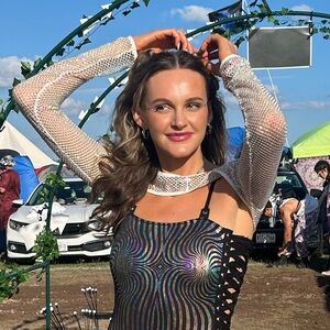 Long Sleeve Sparkly White Fishnet Shrug